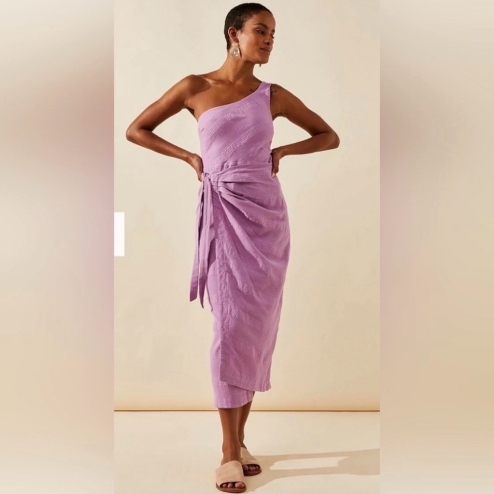 Free People, At Leisure Midi Dress, Summer Tulips (lilac), Size large